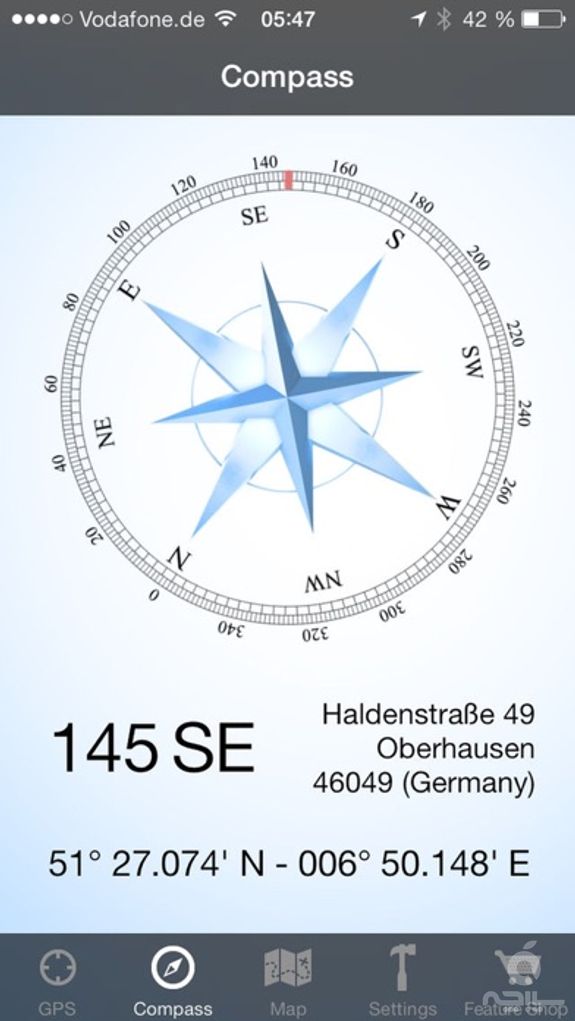 GPS & Maps: Track Coordinates, Compass + Waypoints