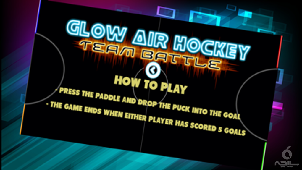 Neon Air Hockey Glow In The Dark Space Table Game