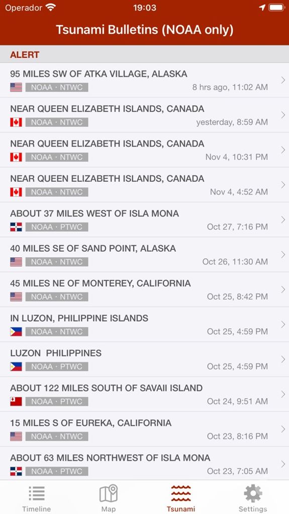 Earthquake - alerts and map