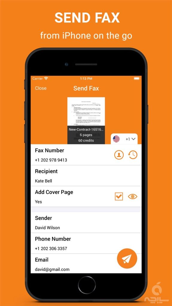 QuickFax: send fax from iPhone