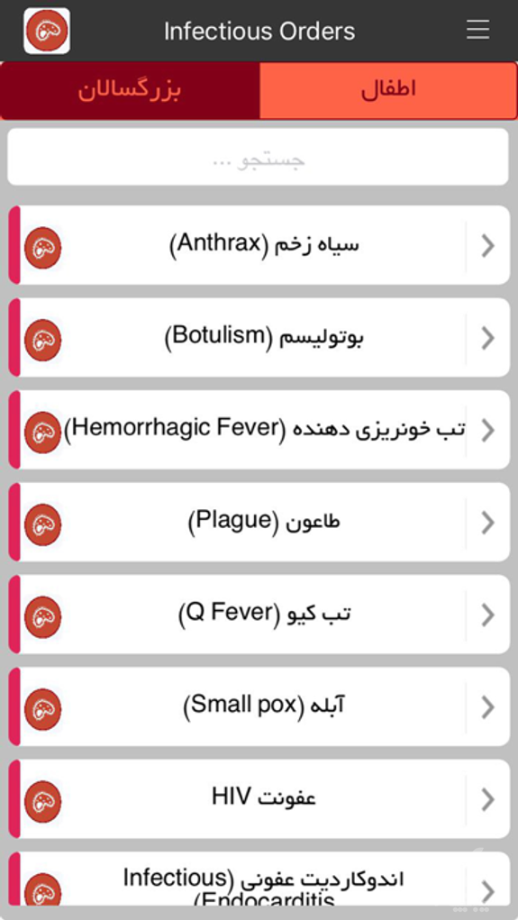 Infectious Orders ( اوردر عفونی )