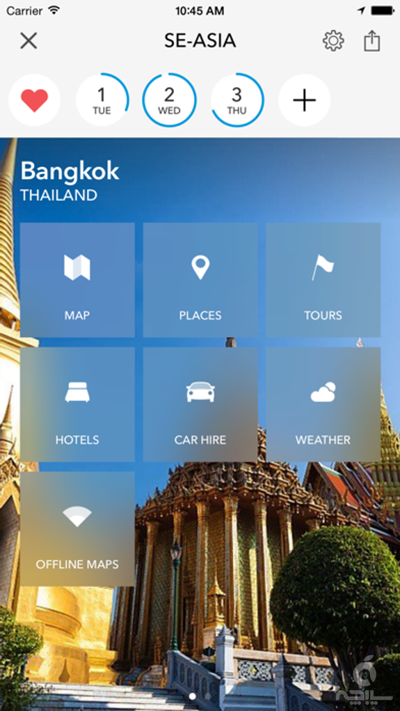 Trip Planner, Travel Guide & Offline City Map for Thailand, Indonesia, Malaysia, India, Cambodia, Vietnam and Singapore