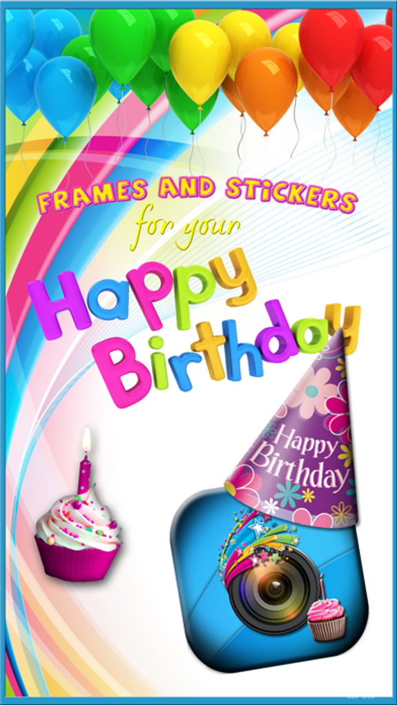 Frame Photos and Add Stickers with Happy Birthday Themes in Picture Editor