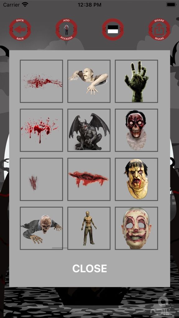 Zombies - photo stickers