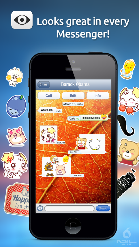 Great Stickers for WhatsApp, Viber, Line, Tango, Snapchat, Kik & WeChat Messengers - FREE Edition