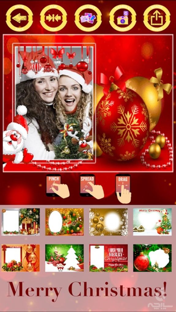 Merry Christmas photo frames - create cards