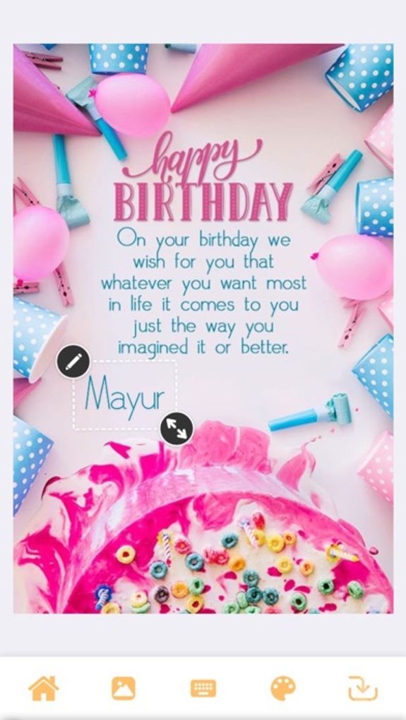 Birthday Photo Frame - Editor