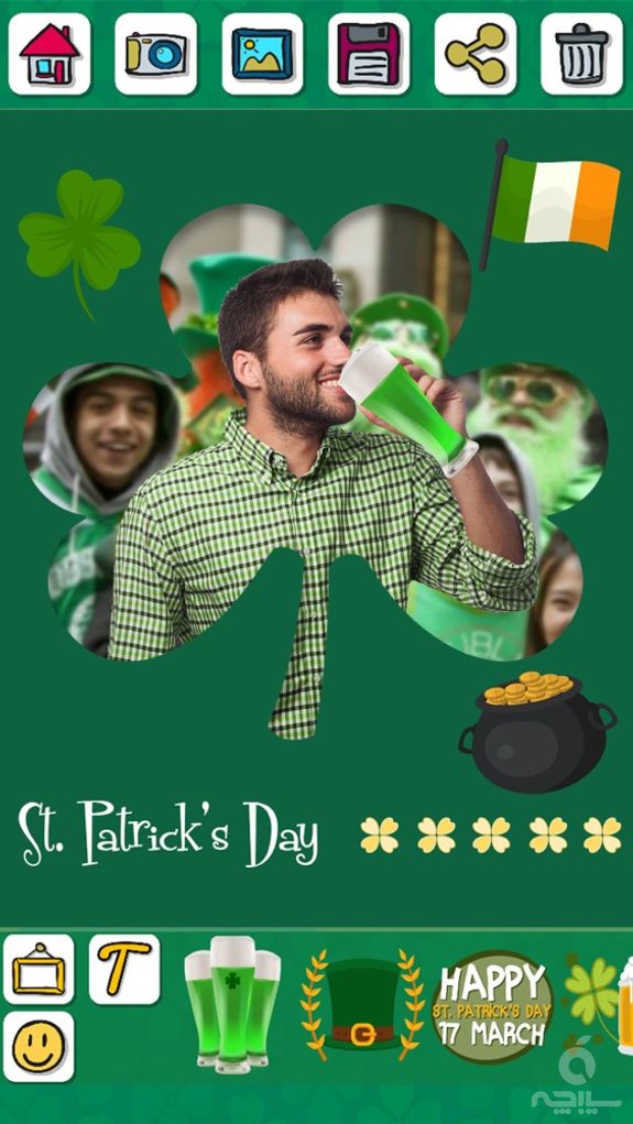 St. Patrick's Day photo editor – Frames & stickers