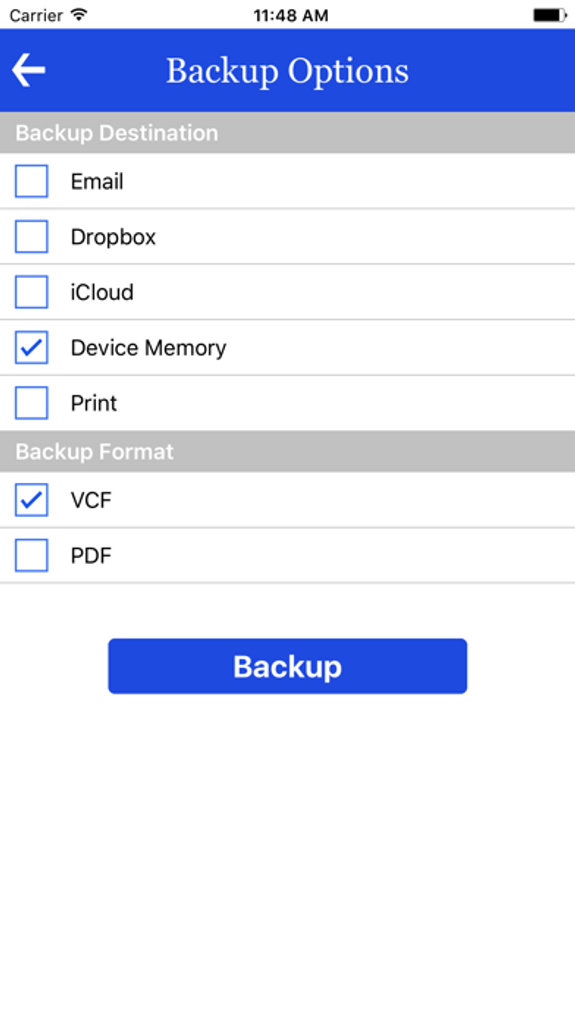 Contact Backup & Transfer