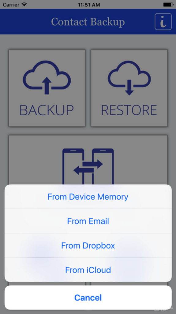 Contact Backup & Transfer