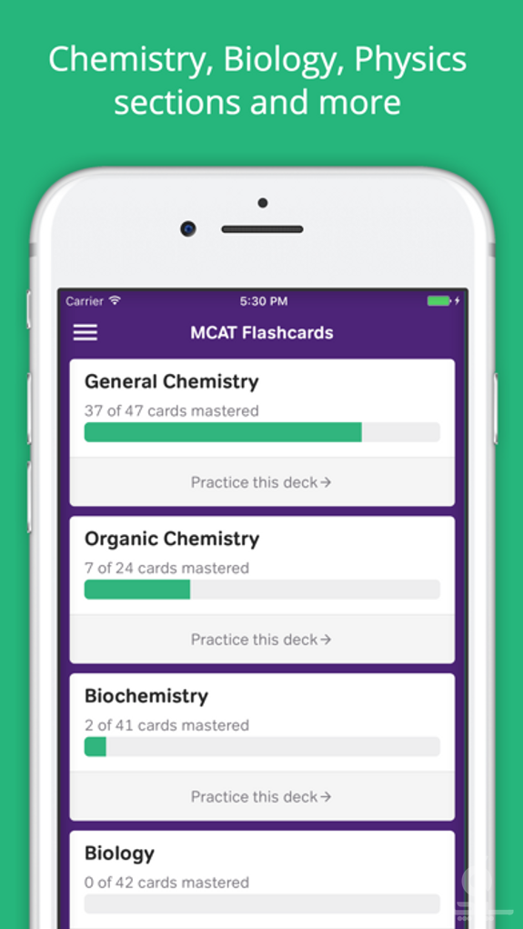 MCAT Prep: MCAT Flashcards