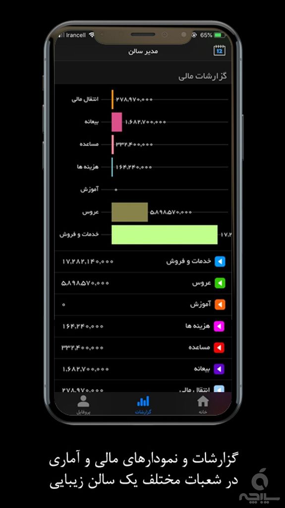 اپلیکیشن مدیریت سالن نگاه