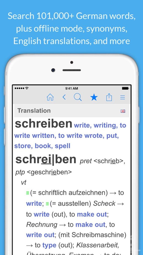 German Dictionary & Thesaurus +English Translation