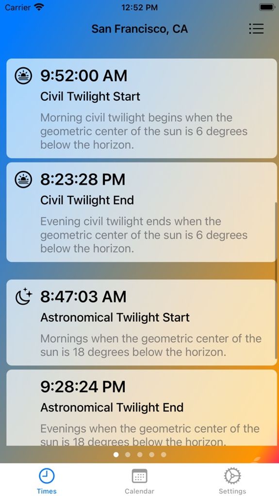 Sunrise & Sunset Time