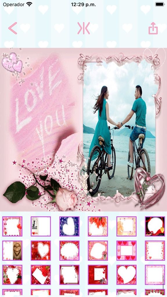 Love photo frames create cards