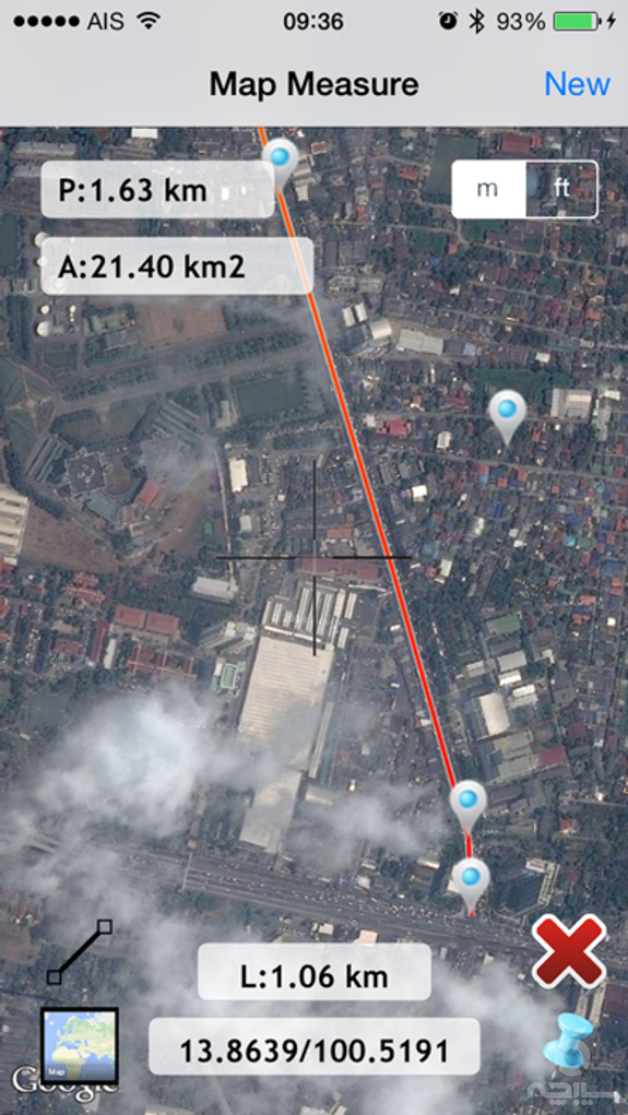 map measure planimeter : land area and distance