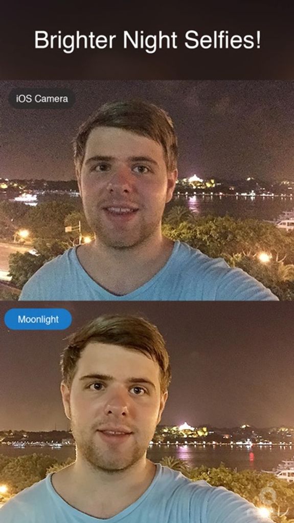 Moonlight - night time low light selfie camera for dark photos, shots and images