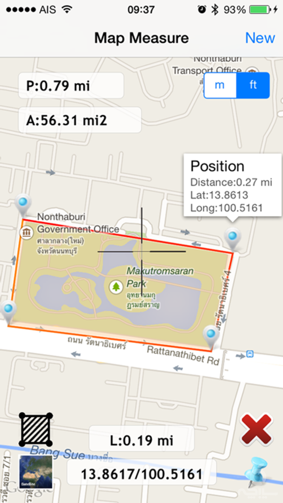 map measure planimeter : land area and distance