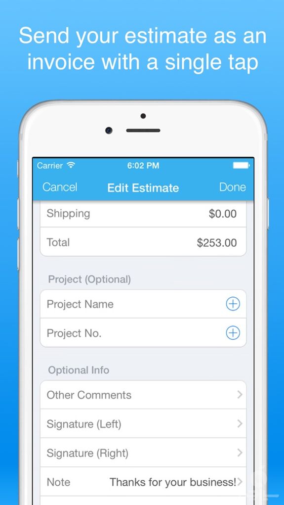 Job Estimate Maker - Invoice +