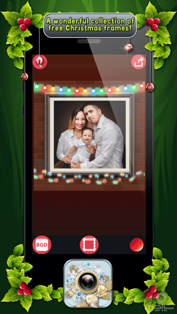 Christmas Photo Frames Edit.or with Xmas Sticker.s