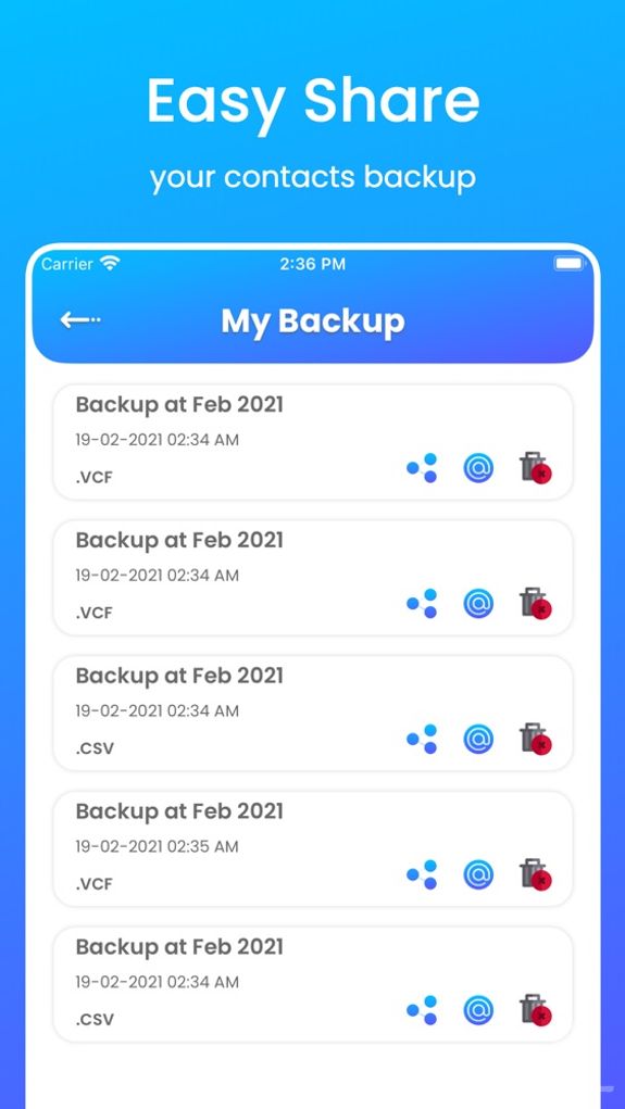 MCBackup - My Contact Backup