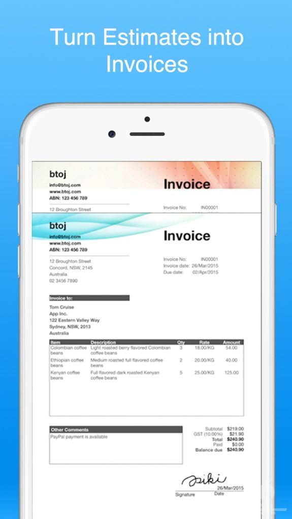 Job Estimate Maker - Invoice +