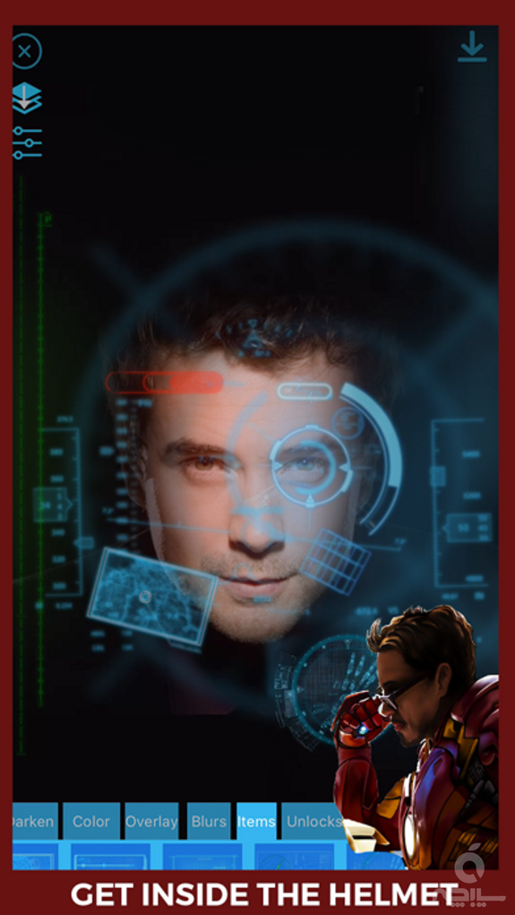 HUD - Heads Up Display Iron Man Edition Overlay HUD Over Image