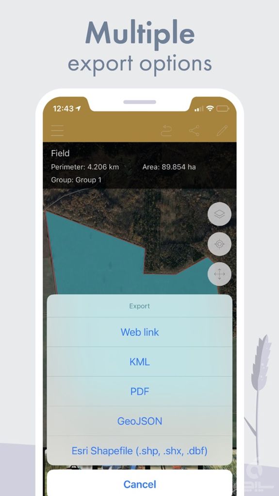 GPS Fields Area Measure Map