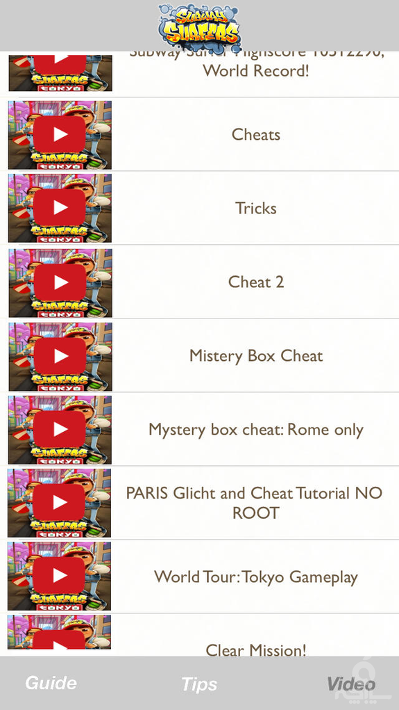 Cheats & Tips, Video & Guide for Subway Surfers Game.