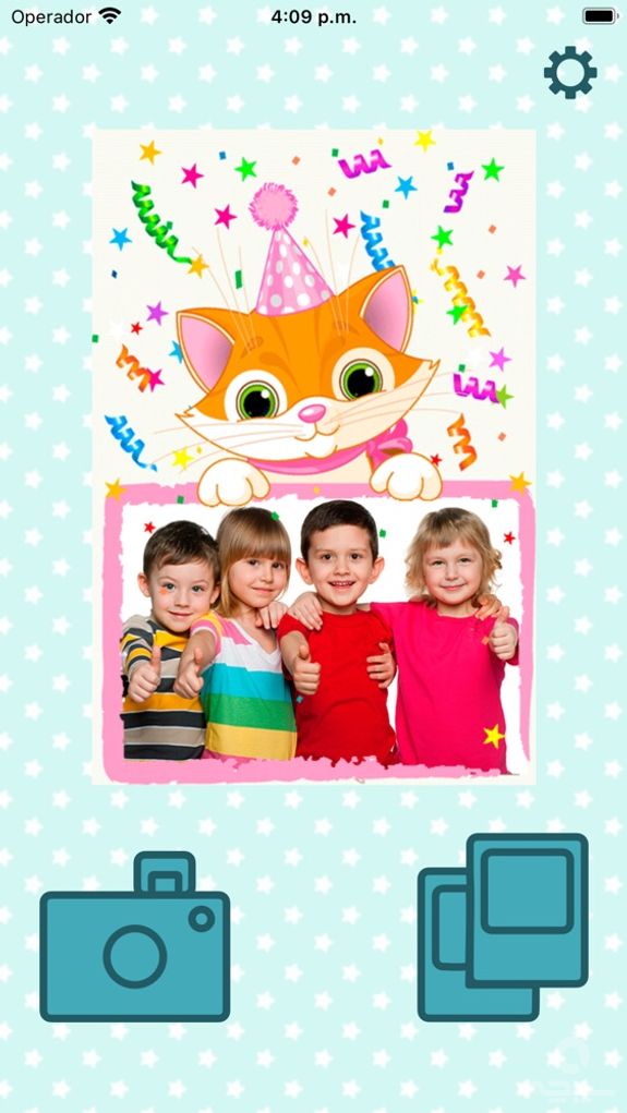 Happy birthday frames to create cards with photos