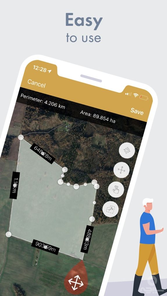 GPS Fields Area Measure Map