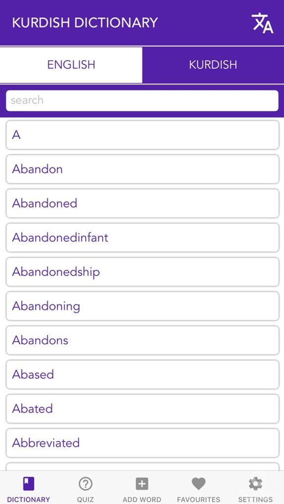 Kurdish Dictionary - Behdini