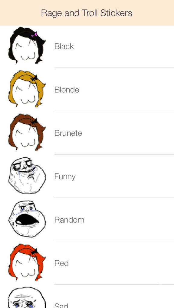 Funny Rage Stickers & Troll Faces Free - for WhatsApp & All Messengers!