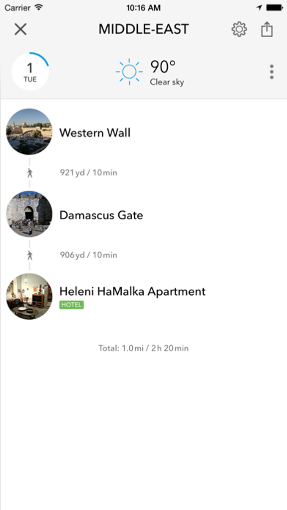 Middle East Trip Planner, Travel Guide & Offline City Map for Istanbul, Jerusalem or Tel Aviv