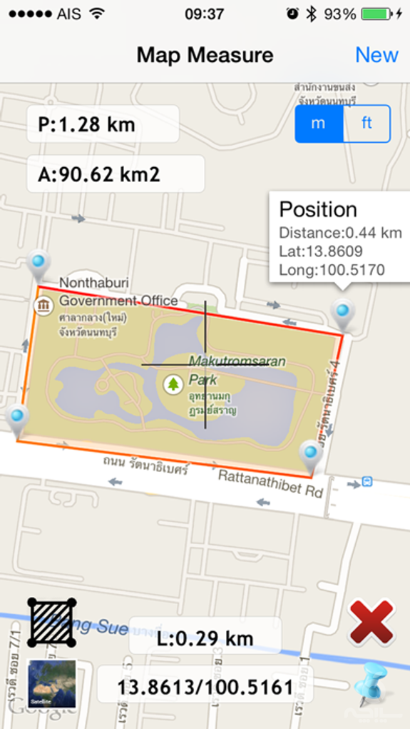 map measure planimeter : land area and distance