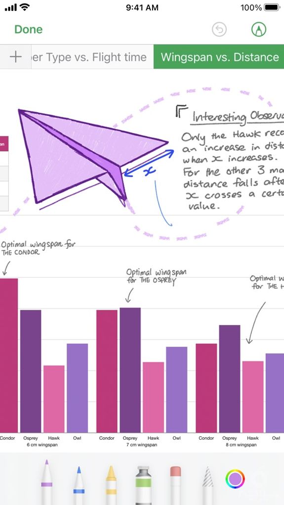 رسم جدول با Numbers