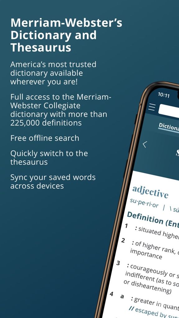 دیکشنری و تزاروس Merriam-Webster