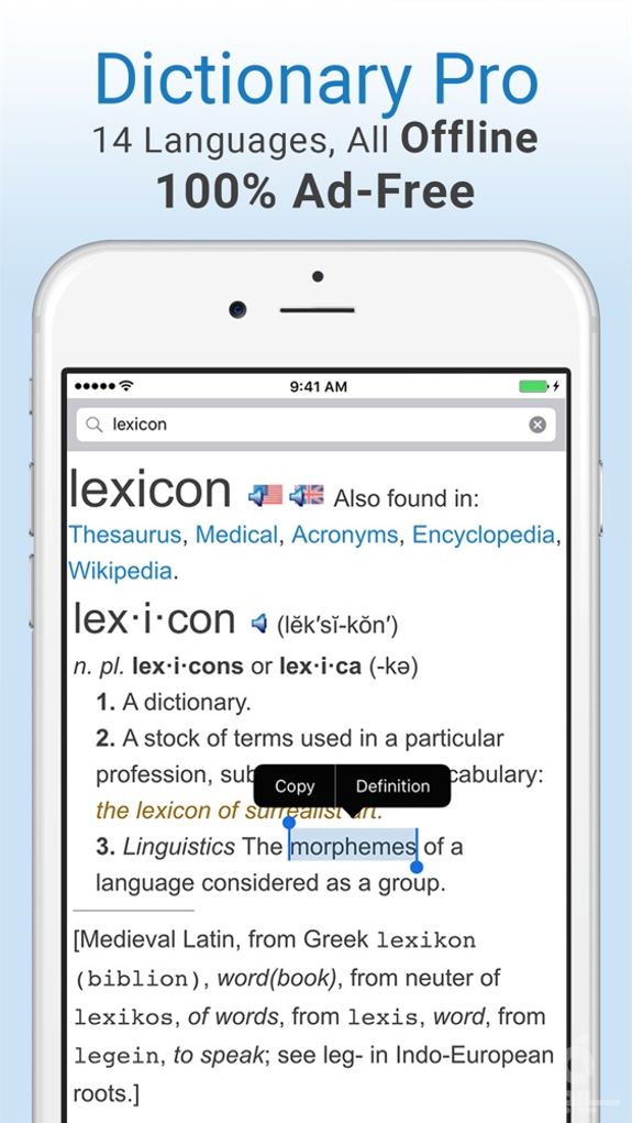 Dictionary and Thesaurus Pro