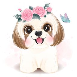 Cute Dog Illustration