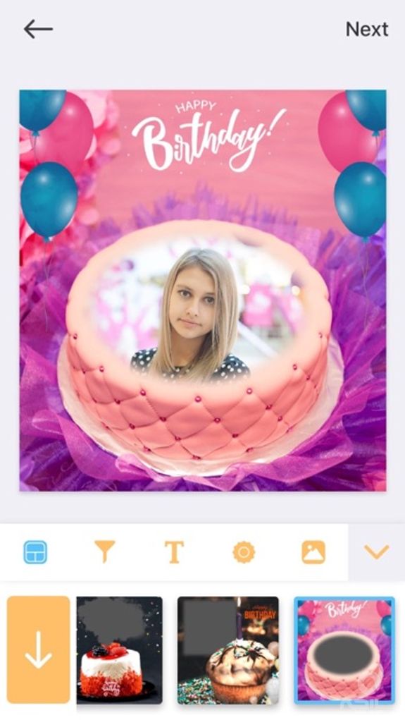 Birthday Photo Frame - Editor