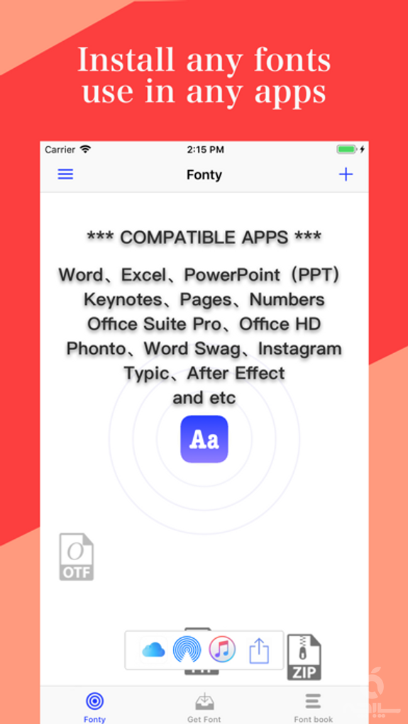 Fonty - install any font