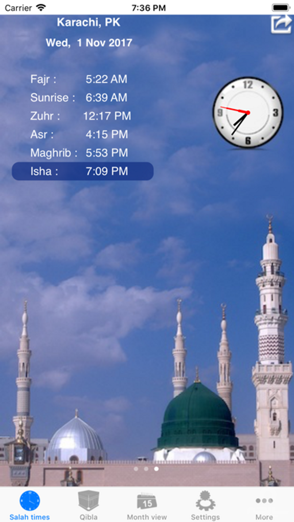 Salah Clock, Prayer & Qibla