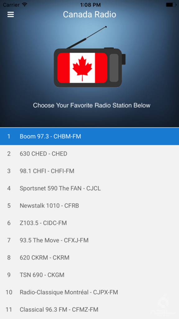 Canada Radio Station FM