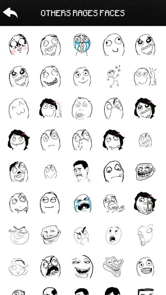 Funny Rages Faces - Stickers +