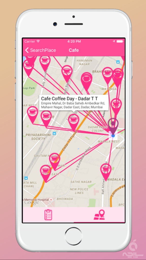 Search Place - Find NearBy Places to your Current Location