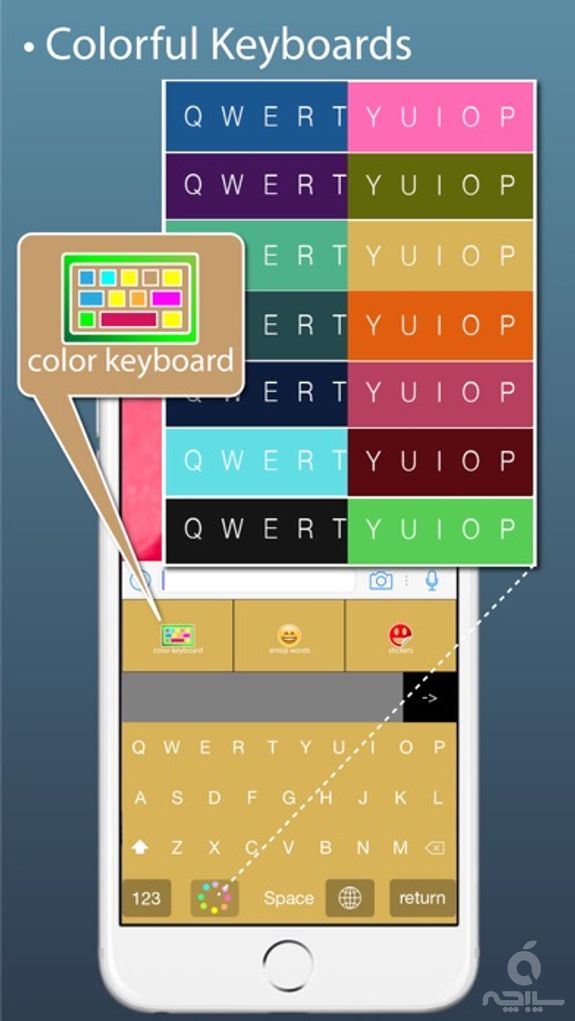 Keyboard+ iOS8 -Color Stickers Keyboards, Emoji Words Maker