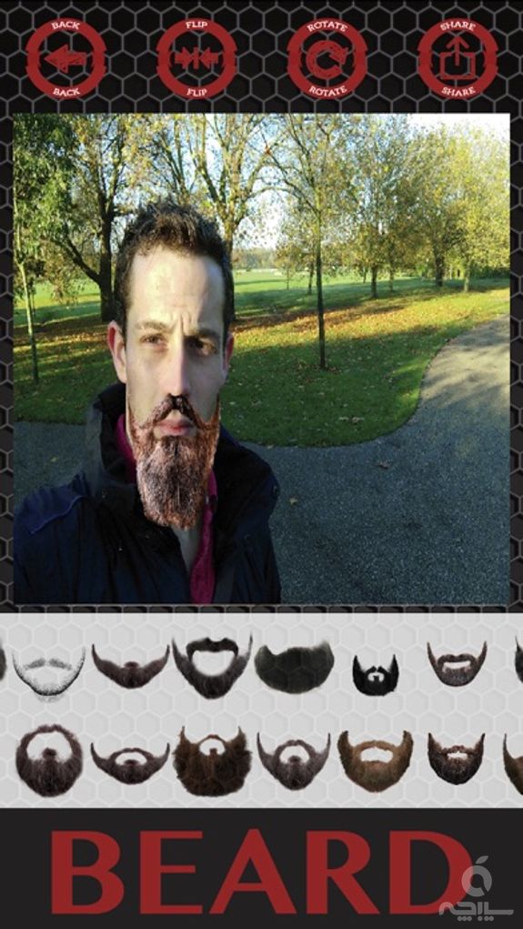 Beard and hair stickers mustaches photo editor