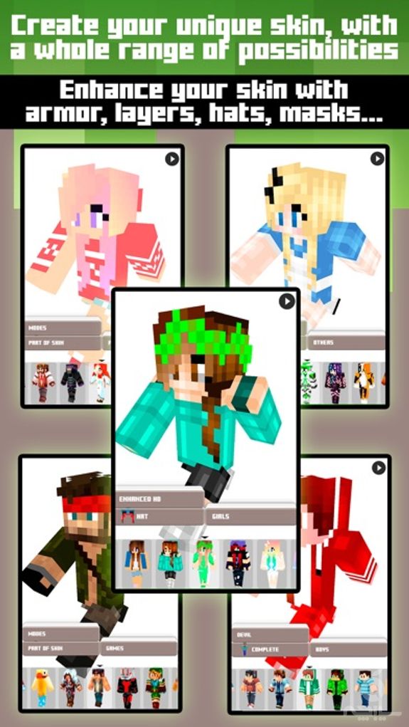 Skins for Minecraft PE & PC - Free Skins