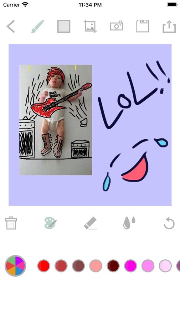 Draw notes - paint on photos to create art