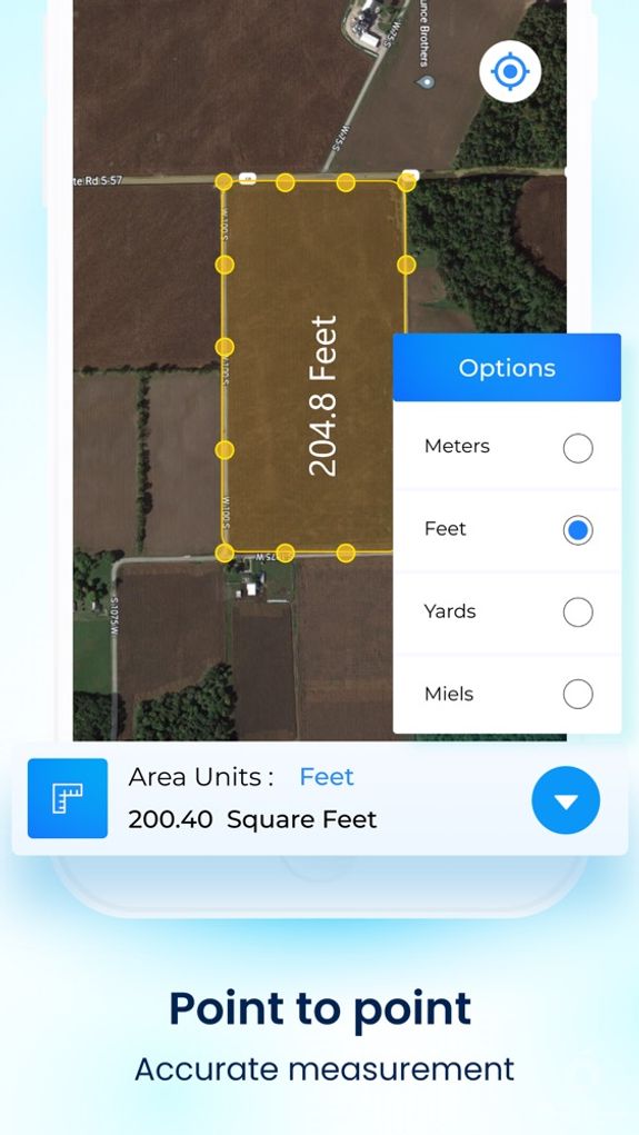 Fields Area Measurement